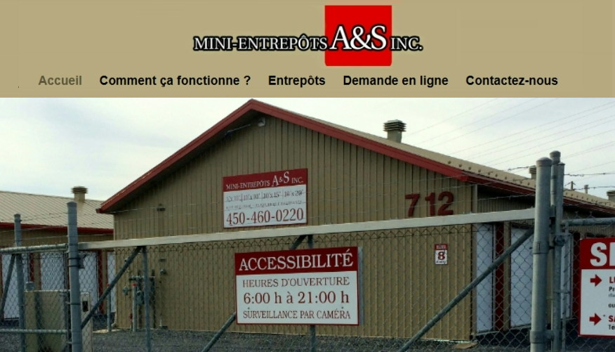 Photo Site web Mini Entrepôt A et S